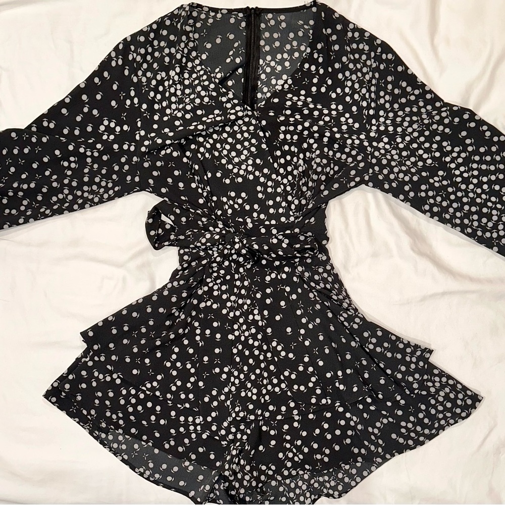 BONKWA long sleeve romper dress